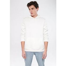 Mavi M0610937-70057 Kapüşonlu Regular Fit Düz Kırık Beyaz Erkek Şardonlu Sweatshirt
