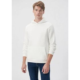Mavi M0610937-70057 Kapüşonlu Regular Fit Düz Kırık Beyaz Erkek Şardonlu Sweatshirt