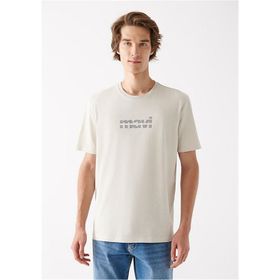 Mavi M0610943-70144 Ay Taşı Beji Regular Mavi Baskılı Erkek T-shirt