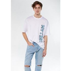 Mavi M0611205-620 Beyaz MVTR91 Baskılı Erkek T-Shirt