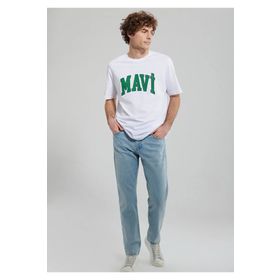 Mavi M0611711-620 Beyaz Loose Mavi Logo Erkek T-shirt