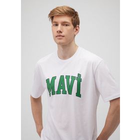 Mavi M0611711-620 Beyaz Loose Mavi Logo Erkek T-shirt