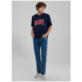 Mavi M0611711-84371 Düz Yaka Düz Koyu Lacivert Erkek T-Shirt