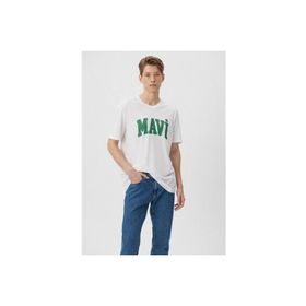 Mavi M0611711-84371 Düz Yaka Düz Koyu Lacivert Erkek T-Shirt