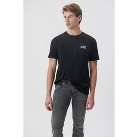 Mavi M0611714-900_MAVİ LOGO Bisiklet Yaka Düz Siyah Erkek T-Shirt