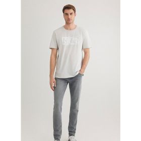 Mavi M0611789-80618 Sis Gri Regular İstanbul Baskılı Erkek T-shirt