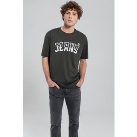 Mavi M0612008-70090 Düz Yaka Düz Koyu Gri Erkek T-Shirt