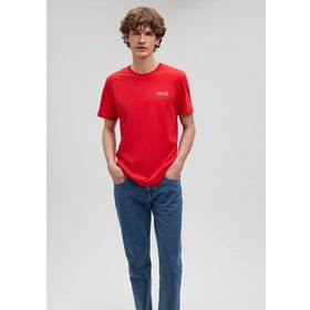 Mavi M066841-33099 Bisiklet Yaka Slim Fit Baskılı Kırmızı Erkek T-Shirt