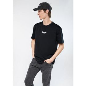 Mavi M066878-900 Batman Bisiklet Yaka Loose Fit Baskılı Siyah Erkek T-shirt