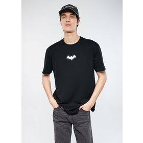 Mavi M066878-900 Batman Bisiklet Yaka Loose Fit Baskılı Siyah Erkek T-shirt