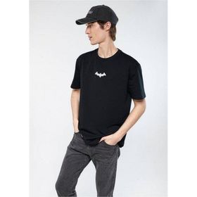 Mavi M066878-900 Batman Bisiklet Yaka Loose Fit Baskılı Siyah Erkek T-shirt