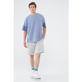 Mavi M066935-35010 Normal Bel Slim Fit Düz Açık Gri Erkek Şort