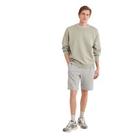 Mavi M066935-35010 Normal Bel Slim Fit Düz Açık Gri Erkek Şort