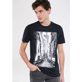 Mavi M067053-900 Galata İstanbul Siyah Erkek T-Shirt
