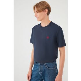 Mavi M067074-33207 Bisiklet Yaka Loose Fit Düz Lacivert Erkek T-Shirt