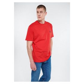Mavi M067074-70471 Bisiklet Yaka Loose Fit Düz Kırmızı Erkek T-shirt