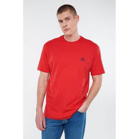 Mavi M067074-70471 Bisiklet Yaka Loose Fit Düz Kırmızı Erkek T-shirt