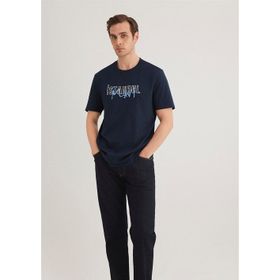 Mavi M067114-34319 Gece Lacivert Erkek İstanbul Baskılı T-Shirt