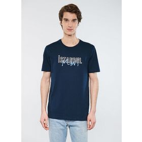 Mavi M067114-34319 Gece Lacivert Erkek İstanbul Baskılı T-Shirt