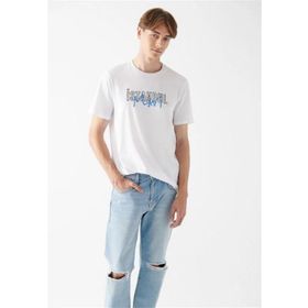 Mavi M067114-620 Beyaz Erkek İstanbul Baskılı T-Shirt