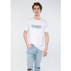 Mavi M067114-620 Beyaz Erkek İstanbul Baskılı T-Shirt