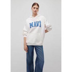 Mavi M1600361-81964 Kapüşon Yaka Ekru Kadın Sweatshirt