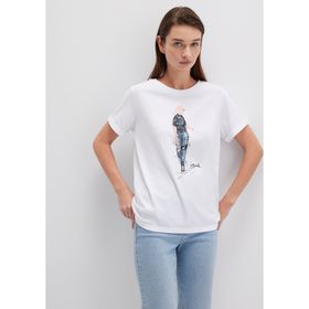 Mavi M1610222-620 Bisiklet Yaka Normal Kalıp Kadın T-Shirt