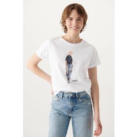 Mavi M1610222-620 Bisiklet Yaka Normal Kalıp Kadın T-Shirt