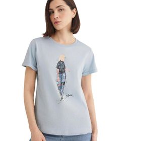 Mavi M1610222-70816 Bisiklet Yaka Normal Kalıp Kadın T-Shirt