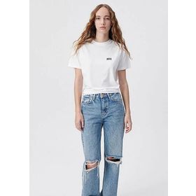 Mavi M1612241-620 Beyaz Regular Logo Kadın T-Shirt