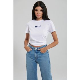 Mavi M1612241-620 Beyaz Regular Logo Kadın T-Shirt