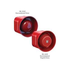 Mavigard ML-2430 Kırmızı 24 Vdc Maxlogıc Konvansiyonel Flaşörlü Elektrikli Siren