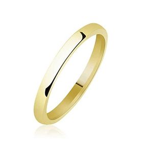 Mavio 2 mm Düz Bombeli Gold Gümüş Alyans
