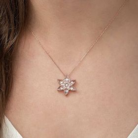 Mavio Beyaz Lotus Çiçeği Gümüş Kadın Kolye