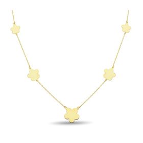 Mavio Gold Çiçek Kadın Gümüş Kolye