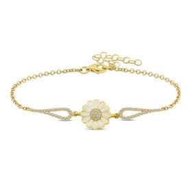 Mavio Gold Papatya Gümüş Bileklik