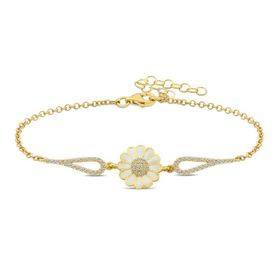 Mavio Gold Papatya Gümüş Bileklik