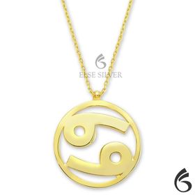 Mavio Gold Yengeç Burcu Kadın Gümüş Kolye