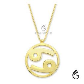 Mavio Gold Yengeç Burcu Kadın Gümüş Kolye