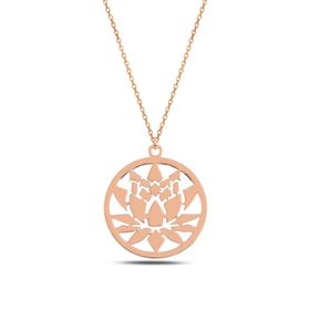 Mavio Gümüş Lotus Çiçeği Kolye