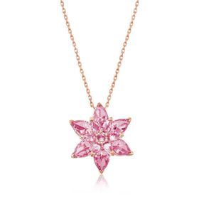Mavio Gümüş Pembe Lotus Çiçeği Kolye