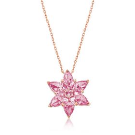 Mavio Gümüş Pembe Lotus Çiçeği Kolye