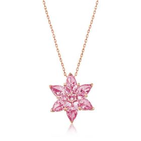 Mavio Gümüş Pembe Lotus Çiçeği Kolye