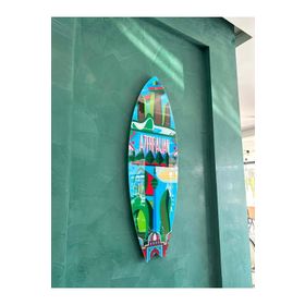 Mavion Azerbeijan Renkli 75x25 cm Dekoratif Sörf Tahtası