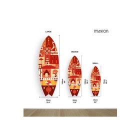 Mavion Japan Renkli 100x33 cm Dekoratif Sörf Tahtası