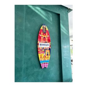 Mavion Romaina Renkli 100x33 cm Dekoratif Sörf Tahtası
