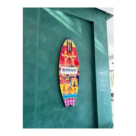 Mavion Romaina Renkli 75x25 cm Dekoratif Sörf Tahtası