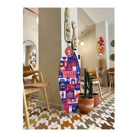 Mavion Russia Renkli 100x33 cm Dekoratif Sörf Tahtası