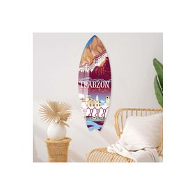 Mavion Trabzon Renkli 75x25 cm Dekoratif Sörf Tahtası