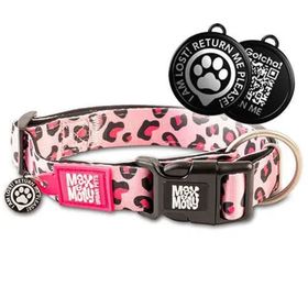 Max & Molly Smart Id Leopard Pink L Köpek Boyun Tasması